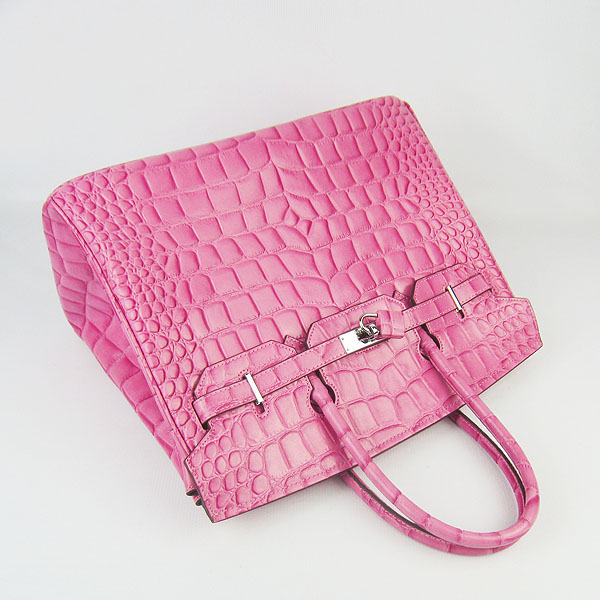 High Quality Fake Hermes Birkin 35CM Max Crocodile Veins Leather Bag Peach 6089 - Click Image to Close